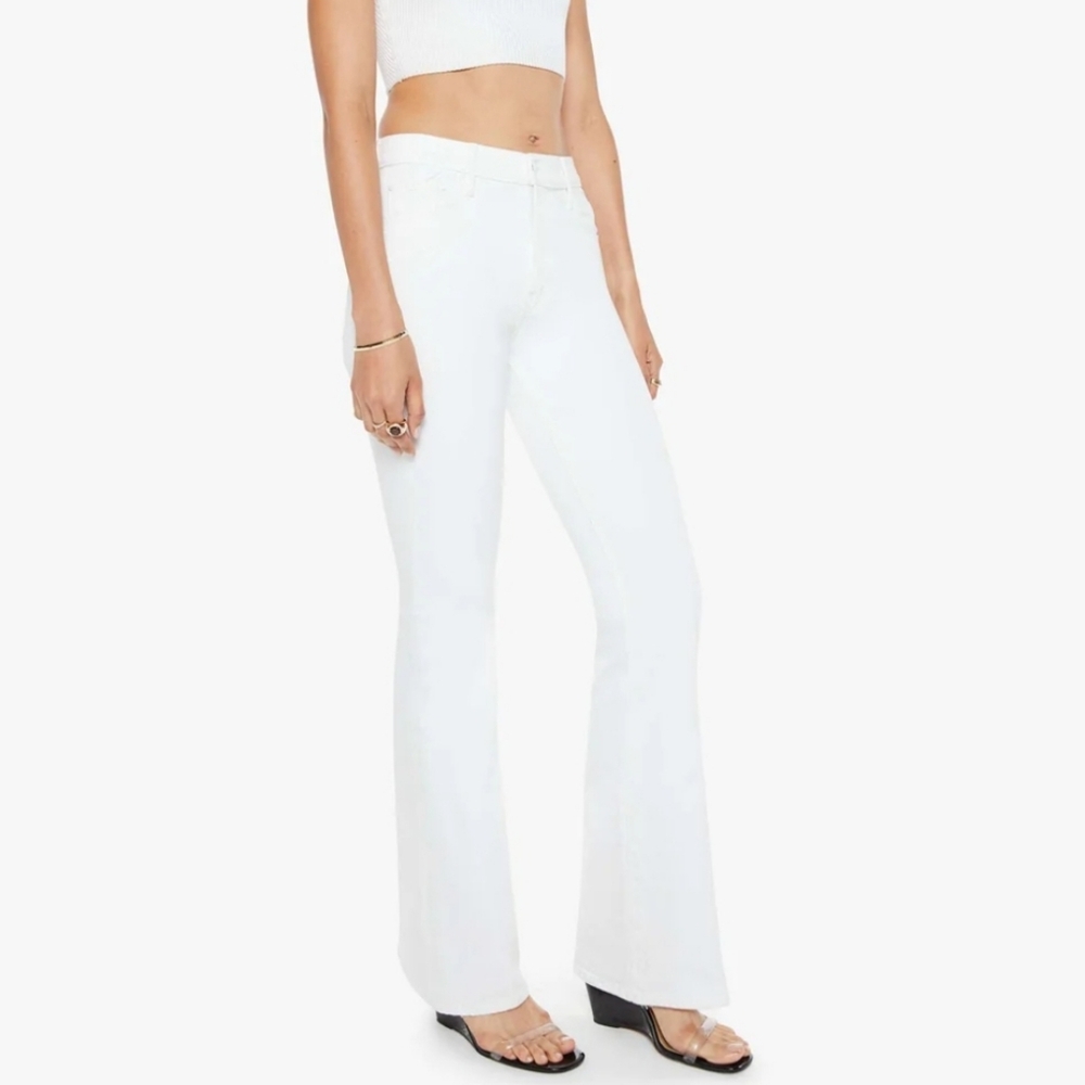 MOTHER Women's White Flare & Wide Leg Jeans